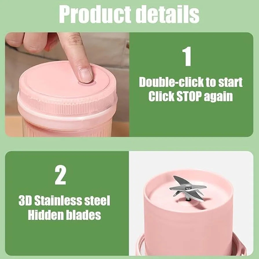 Portable Smoothie Maker | 40W Powerful Blades | Fresh Juice & Shakes On-the-Go