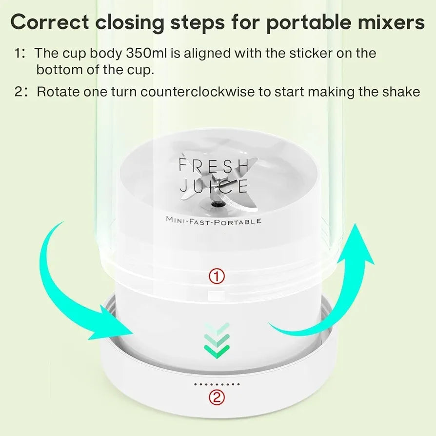 Portable Smoothie Maker | 40W Powerful Blades | Fresh Juice & Shakes On-the-Go