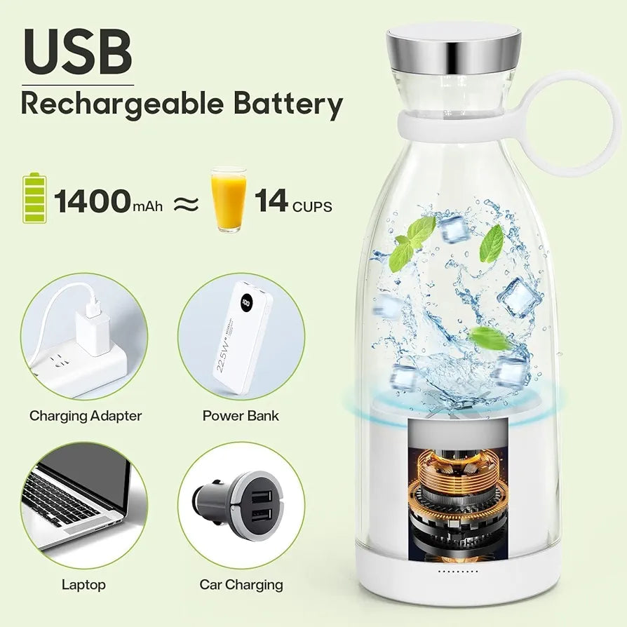 Portable Smoothie Maker | 40W Powerful Blades | Fresh Juice & Shakes On-the-Go