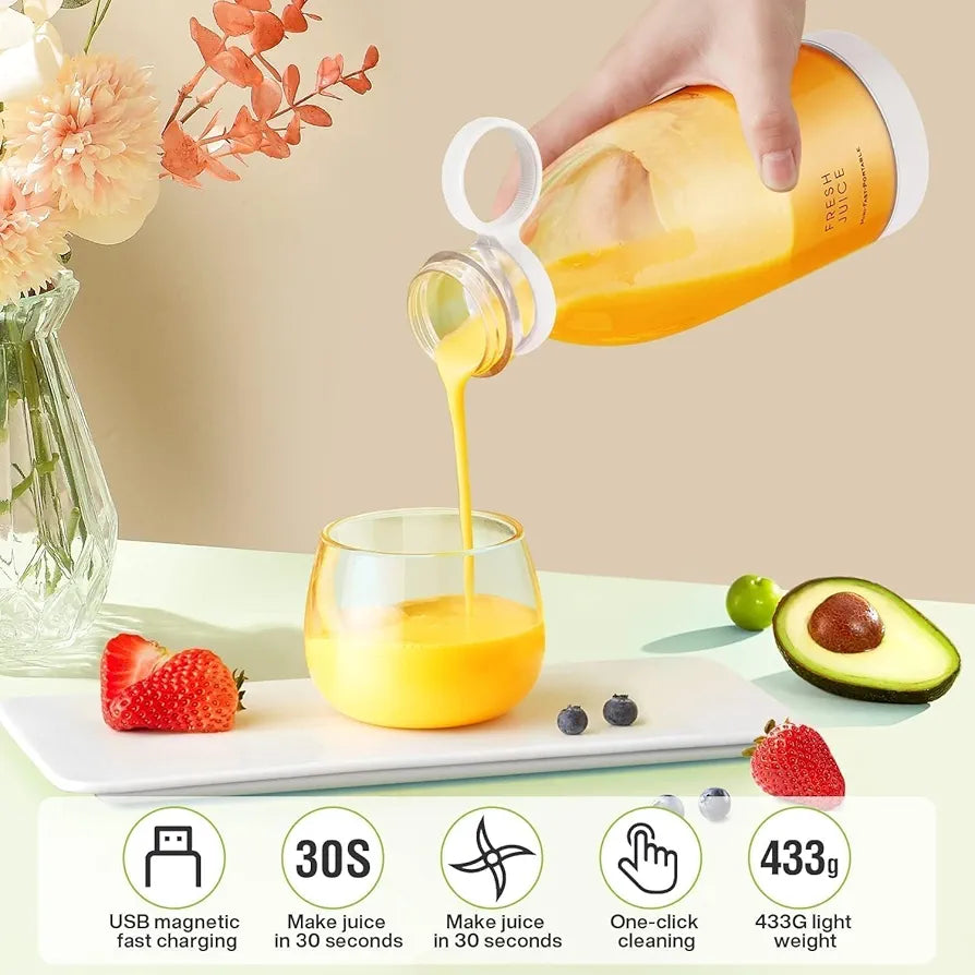 Portable Smoothie Maker | 40W Powerful Blades | Fresh Juice & Shakes On-the-Go