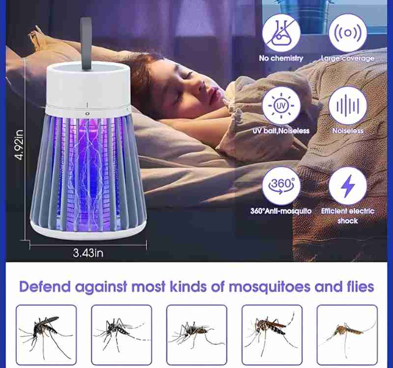 ZIYTRACK Mosquito Killing UV LED Bug Lamp, Eco Friendly Mosquito Killer Lamp, Eco Friendly Electric Insect Killer Indoor, Outdoor (Lantern)