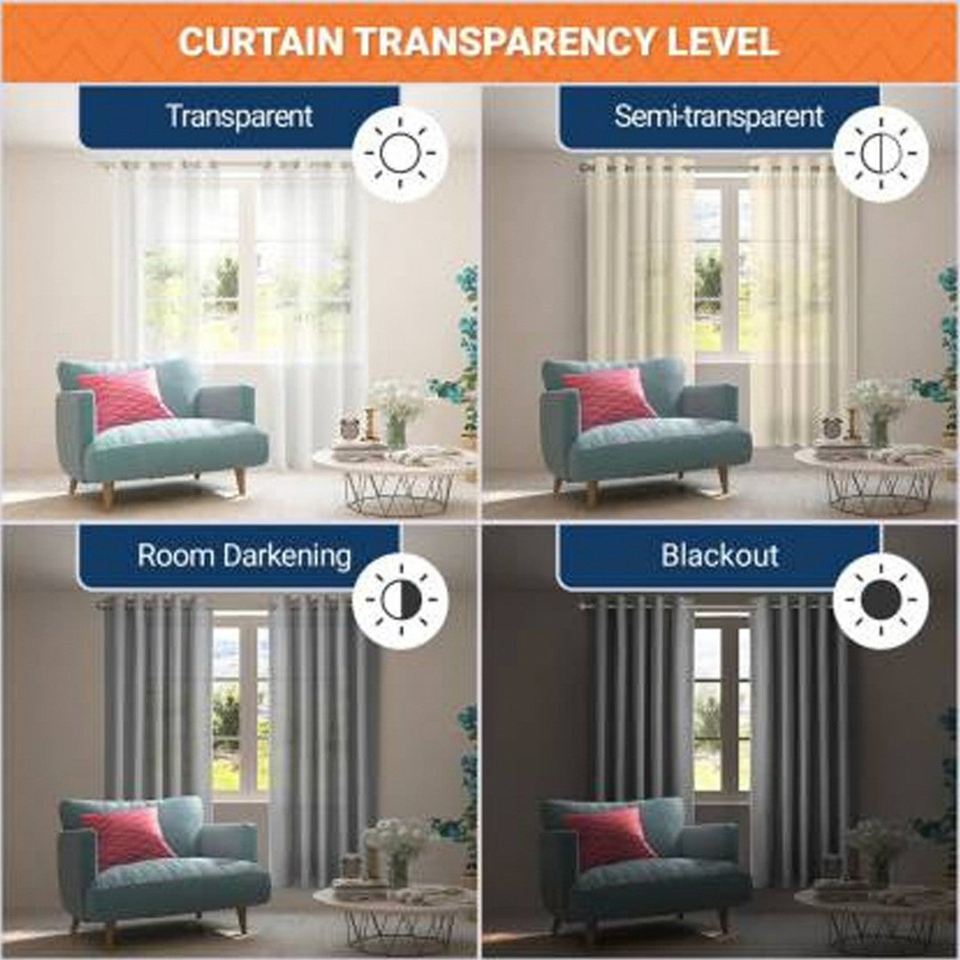 Rylie Cotton Net Heart Shape Door Curtain 7 Into 4 Feet ( Pack Of 1 )