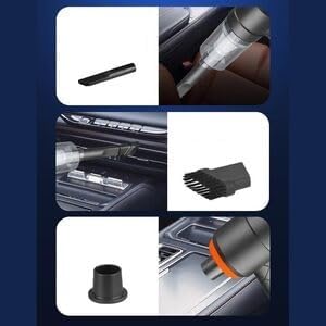 3 IN1 Portable Car Vacuum Cleaner with Blower | USB Rechargeable Wireless Handheld Car Vacuum Cleaner Traveling,Portable,Rechargeable