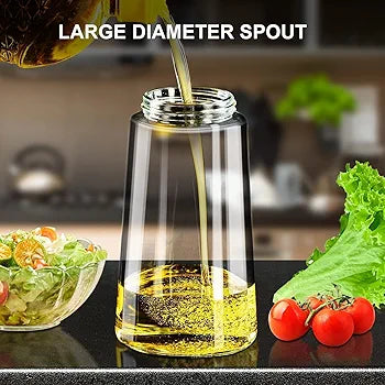 Kettlekane 500ml 2 in 1 Olive Oil Sprayer and Oil Dispenser Bottle for Kitchen, Glass Oil Bottle with Premium Nozzle, Oil Sprayer for Air Fryer, Salad,BBQ,Roasting (Multi Color) (Pack of 1)