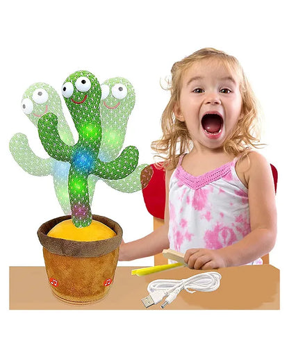 Dancing Cactus Toy with Lighting,Singing Cactus Recording and Repeat Your Words