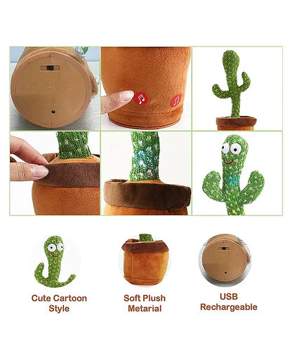 Dancing Cactus Toy with Lighting,Singing Cactus Recording and Repeat Your Words